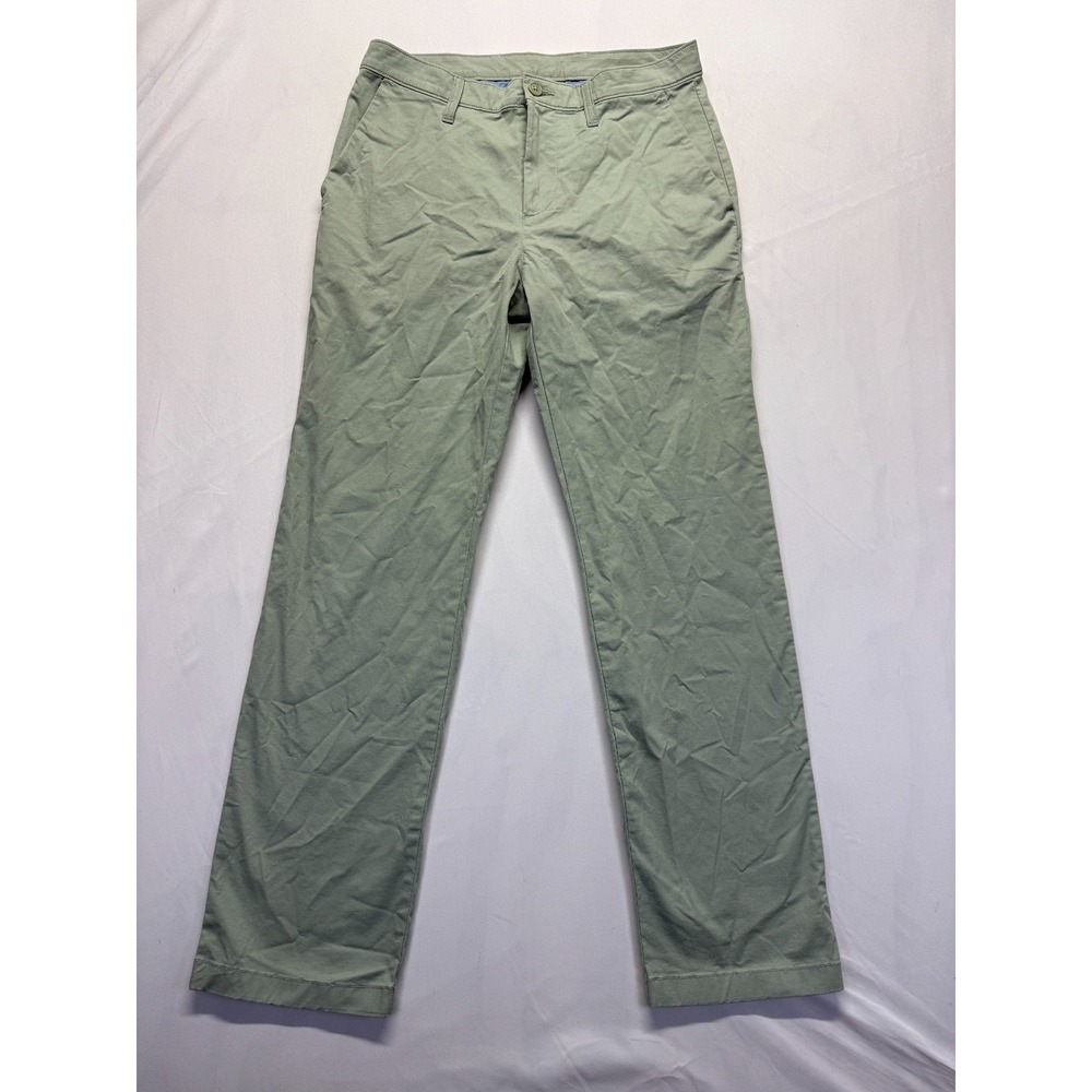 Roundtree & Yorke Chino Pants Mens 32x32 Mint Green Stretch Straight Leg‎ Casual